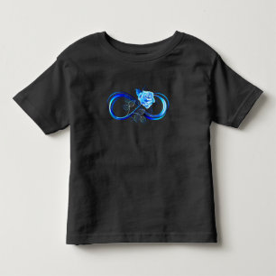Glowing infinity with blue rose toddler t-shirt