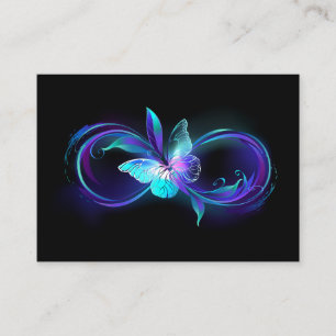 Glowing Infinity with Magic Butterfly Business Card