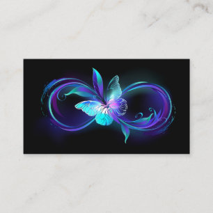 Glowing Infinity with Magic Butterfly Business Card