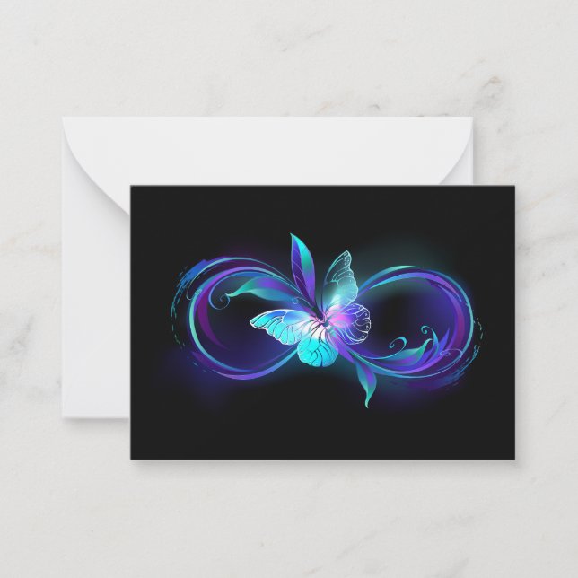 Glowing Infinity with Magic Butterfly Card (Front)
