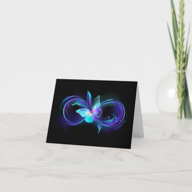 Glowing Infinity with Magic Butterfly Card (Front)