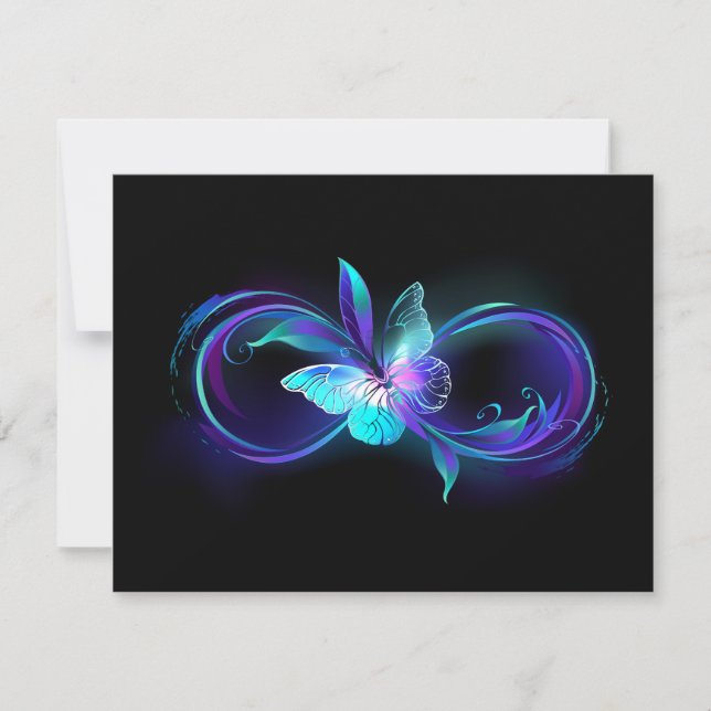 Glowing Infinity with Magic Butterfly Card (Front)