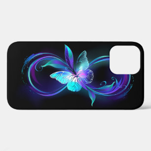 Glowing Infinity with Magic Butterfly iPhone 12 Case
