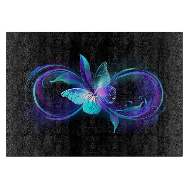 Glowing Infinity with Magic Butterfly Cutting Board (Front)
