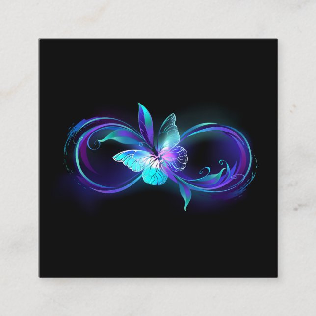 Glowing Infinity with Magic Butterfly Enclosure Card (Front)