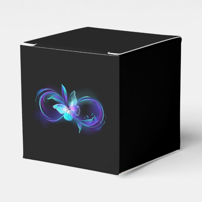 Glowing Infinity with Magic Butterfly Favor Box (Front Side)