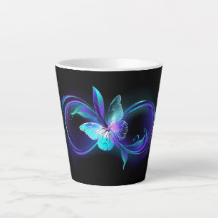 Glowing Infinity with Magic Butterfly Latte Mug
