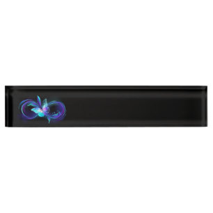 Glowing Infinity with Magic Butterfly Nameplate