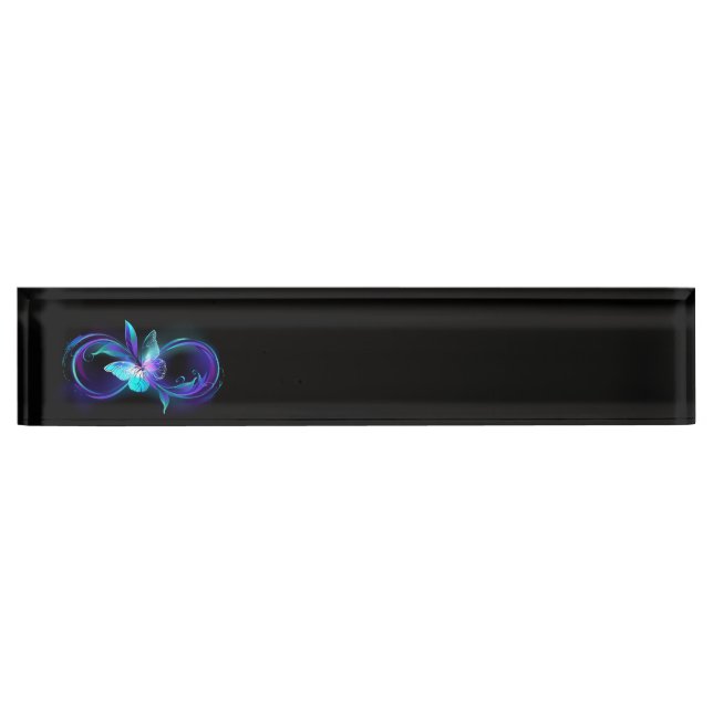 Glowing Infinity with Magic Butterfly Nameplate (Front)
