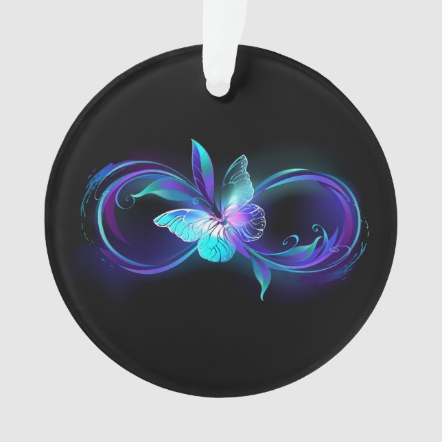 Glowing Infinity with Magic Butterfly Ornament (Front)