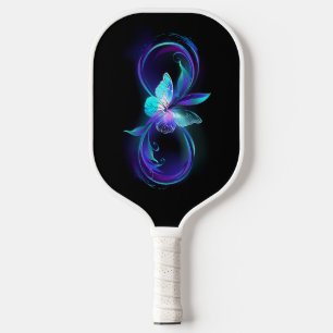 Glowing Infinity with Magic Butterfly Pickleball Paddle