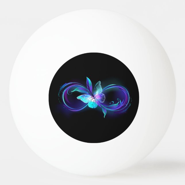 Glowing Infinity with Magic Butterfly Ping Pong Ball (Front)