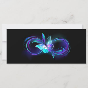 Glowing Infinity with Magic Butterfly Save The Date