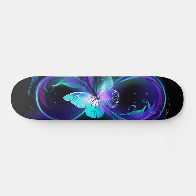 Glowing Infinity with Magic Butterfly Skateboard (Horz)