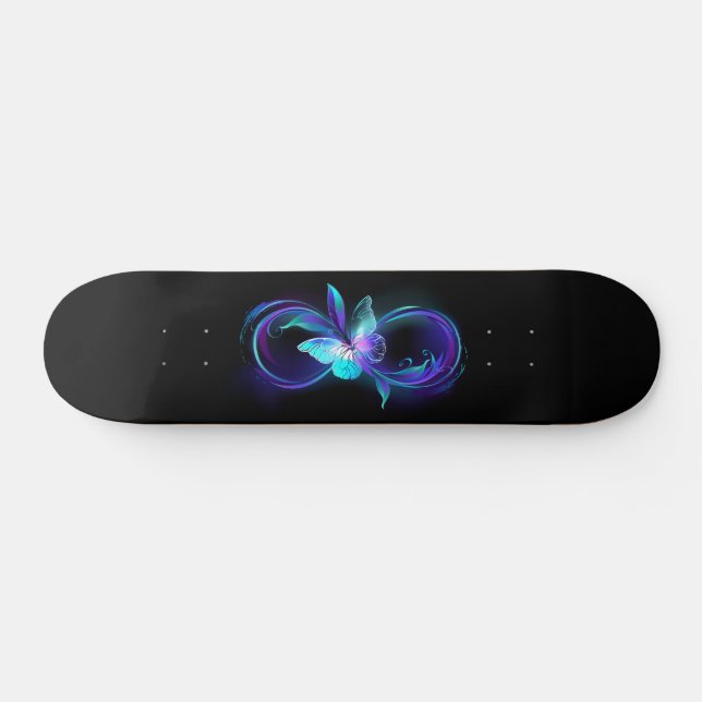 Glowing Infinity with Magic Butterfly Skateboard (Horz)