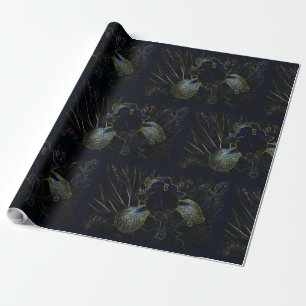 Glowing Iris Wrapping Paper