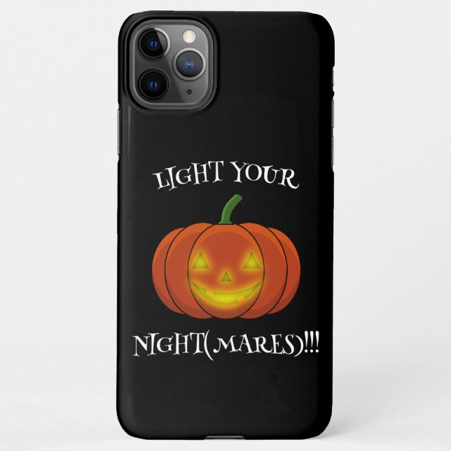 Glowing Jack-o'-Lantern - Light Your Nightmares iPhone Case (Back)