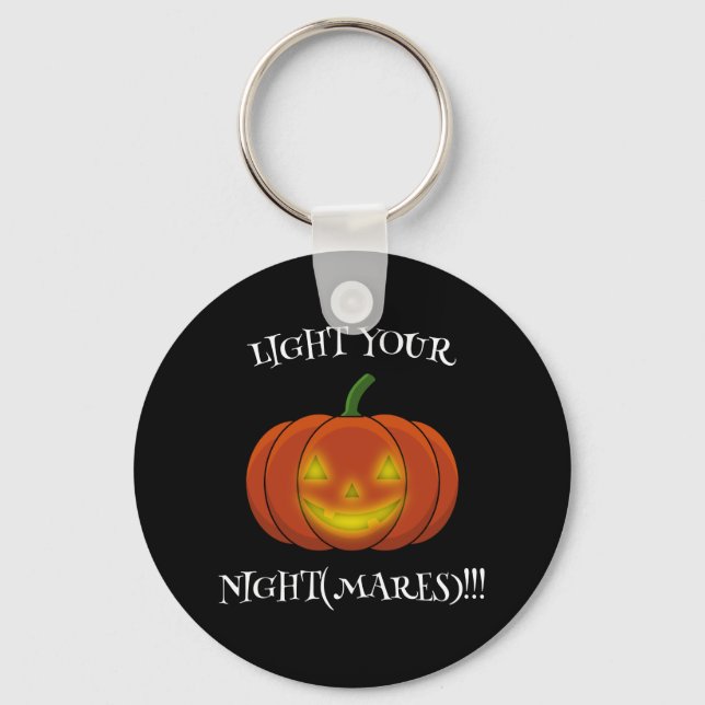 Glowing Jack-o'-Lantern - Light Your Nightmares Keychain (Front)