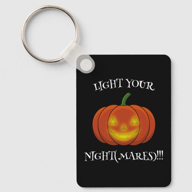 Glowing Jack-o'-Lantern - Light Your Nightmares Keychain (Front)