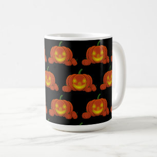 Glowing Jack-o'-Lantern Pumpkin Coffee Mug