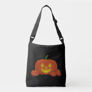 Glowing Jack-o'-Lantern Pumpkin Crossbody Bag