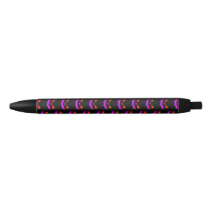 Glowing Jack-o-lantern pumpkin face Black Ink Pen