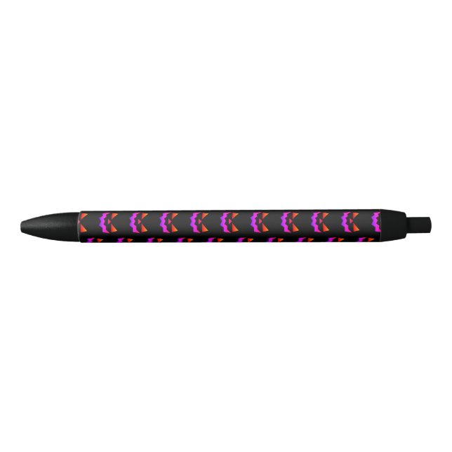 Glowing Jack-o-lantern pumpkin face  Black Ink Pen (Front)