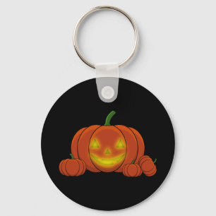 Glowing Jack-o'-Lantern Pumpkin Keychain