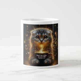 Glowing Kitty Coffee Cure Large Coffee Mug