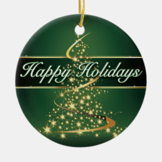 Glowing Lights Happy Holidays Ornament