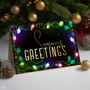 Glowing Lights Holiday Greeting Card