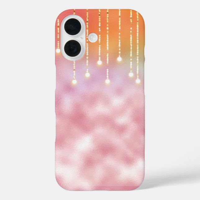 glowing lights on pink frost Case-Mate iPhone case (Back)