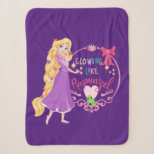 Glowing Like Rapunzel Sherpa Blanket (Front)