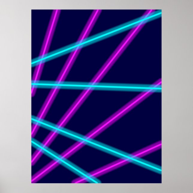 Glowing Lines Poster (Front)