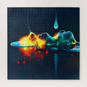 Glowing Liquid Drip Jigsaw Puzzle