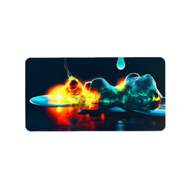 Glowing Liquid Drip Label (Front)