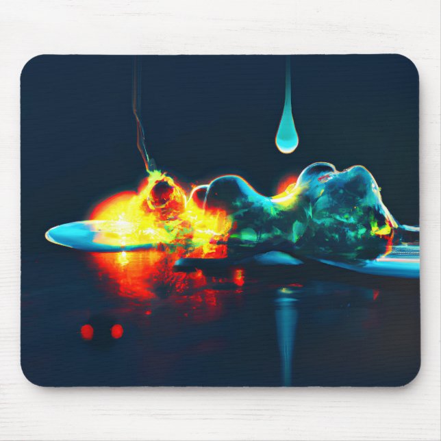 Glowing Liquid Drip Mouse Pad (Front)