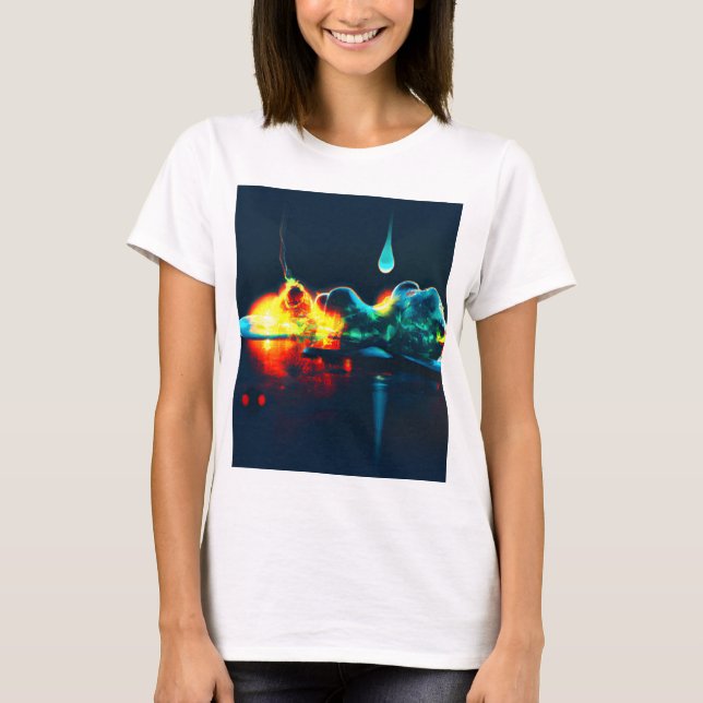 Glowing Liquid Drip T-Shirt (Front)