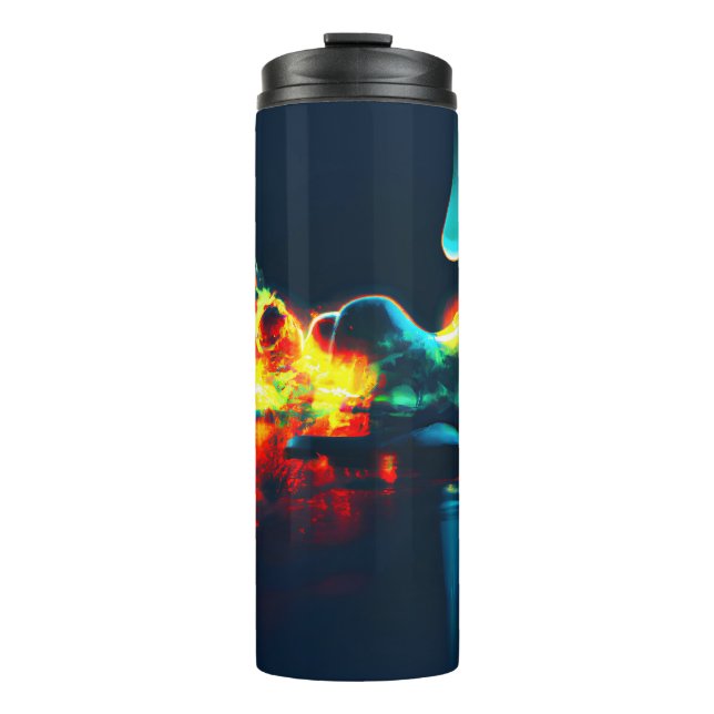 Glowing Liquid Drip Thermal Tumbler (Front)