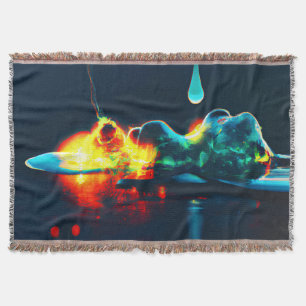 Glowing Liquid Drip Throw Blanket