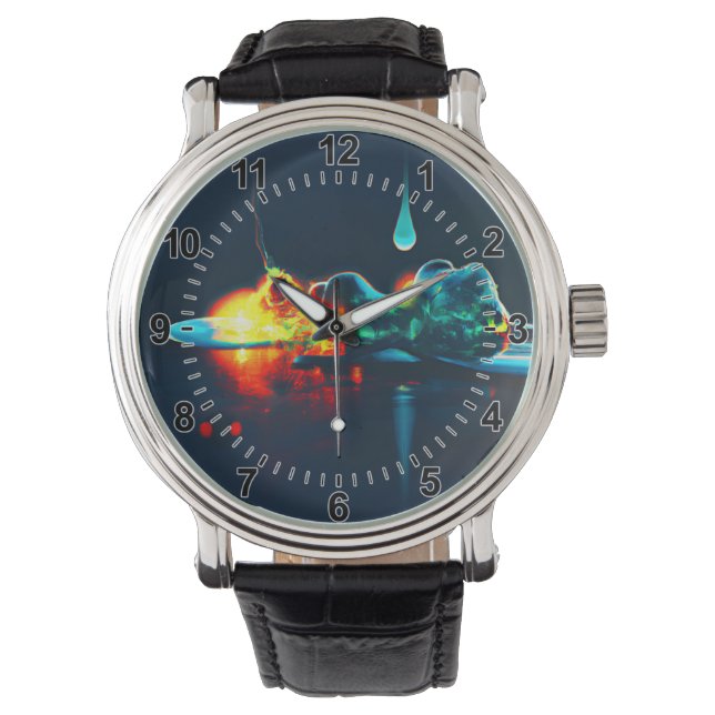 Glowing Liquid Drip Watch (Front)