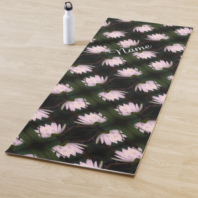 Glowing Lotus Water Lily Flower Personalized     Yoga Mat (In Situ)