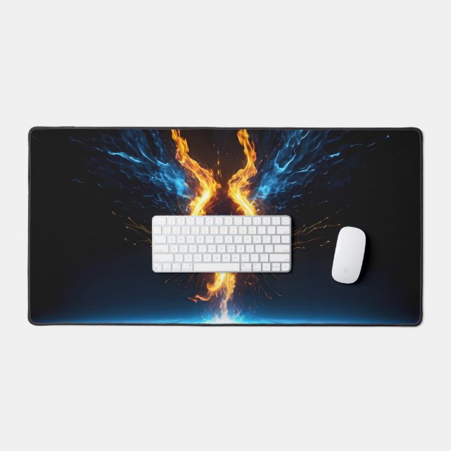 Glowing Magic Fire Ring Blue Orange Gaming (Clavier et souris)