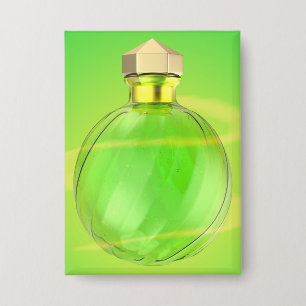 Glowing magic potion bottle