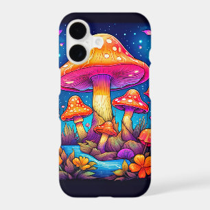 Glowing Majestic Forest Mushrooms