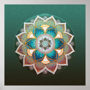 Glowing Mandala - Poster