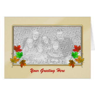 Glowing Maple Leaves Wide (photo insert) Card