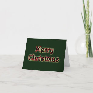 Glowing Merry Christmas Greeting Card