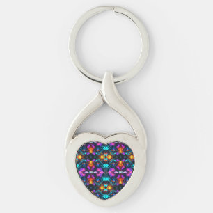 Glowing Mineral Rock Formations Keychain