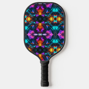 Glowing Mineral Rock Formations Pickleball Paddle
